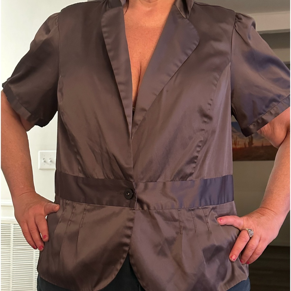 Gray Maurice’s Plus size 24 Silky Blouse